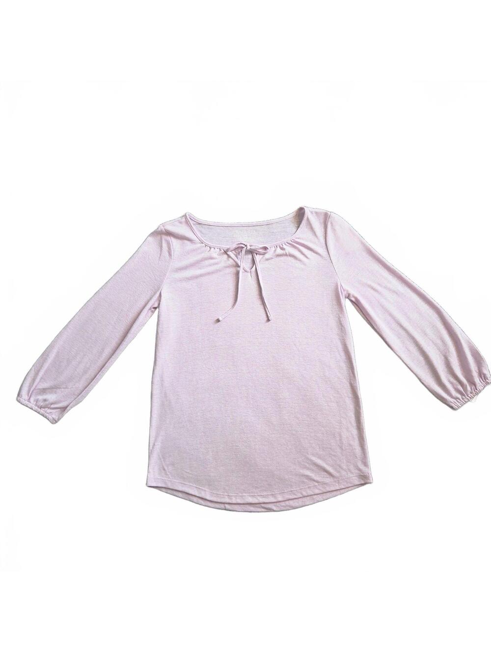 Talbots Women's Light Pink Linen Blend Long Sleeve Top Size XS